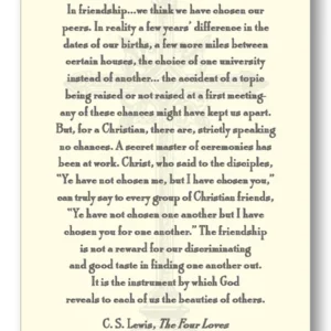 The Four Loves by C.S. Lewis - Enclosure Cards (8)