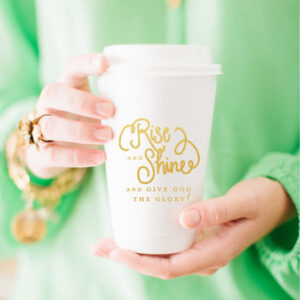 Rise & Shine... To-Go Coffee cups w/ Lids 10pk