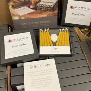 Prayer Candles with Scripture Cards.