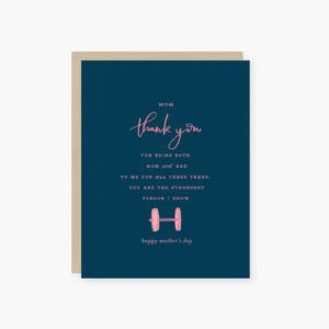 A Single Mom Is A Strong Mom - Greeting Cards