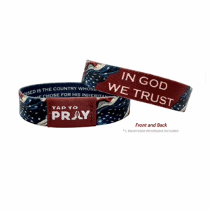 Versible Tap to Pray Bracelet "In God We Trust"