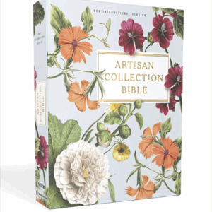 Artisan Collection Bible, (NIV) Leathersoft, Blue Floral, Red Letter, Comfort Print