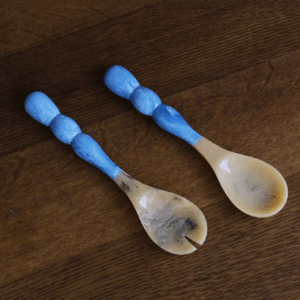 Resin Rio Bubble Salad Servers (Blue)