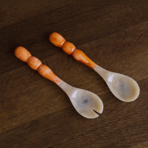 Resin Sorbet Salad Servers (Coconut)