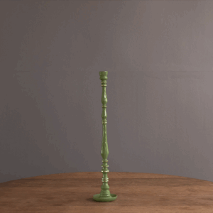 Encanto Crosby Candlestick (Lg, Leaf Green)