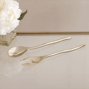 Sierra Modern Maia Salad Server (Gold, Lg.)