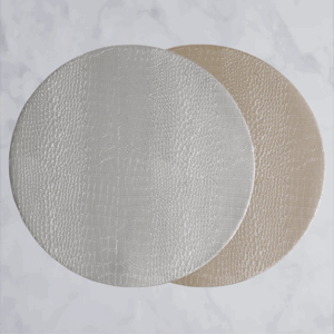 Vida Croc Reversible Gold/Silver 16" - Placemats