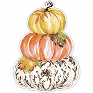 Brown Chinoiserie Pumpkin Stack - Posh Die-Cut Placemat