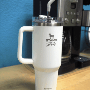 Stand with Jesus - 40oz Stainless Steel Mug w/straw