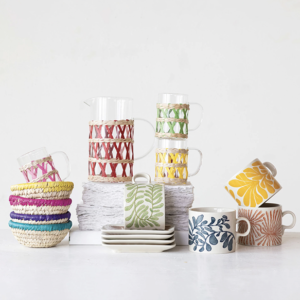 Spring Glass Mugs - (Set of 4)