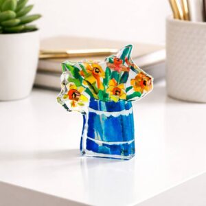 Daffodil Bloom - Acrylic Block (Bitty)
