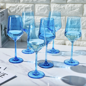 Cobalt Blue Wine Glasses | 6 Set - 12 oz
