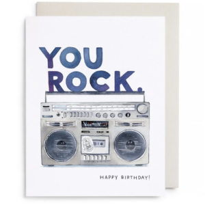 Boom Box Bday - Greeting Card
